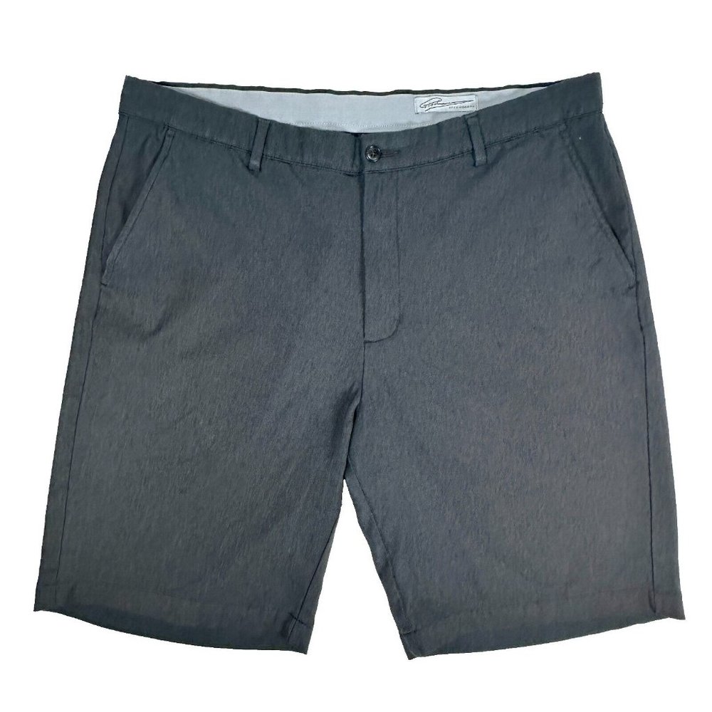 Greg Norman Shorts 38 Gray Bermuda Chino‎ Outdoor Golf Pockets Flat Front